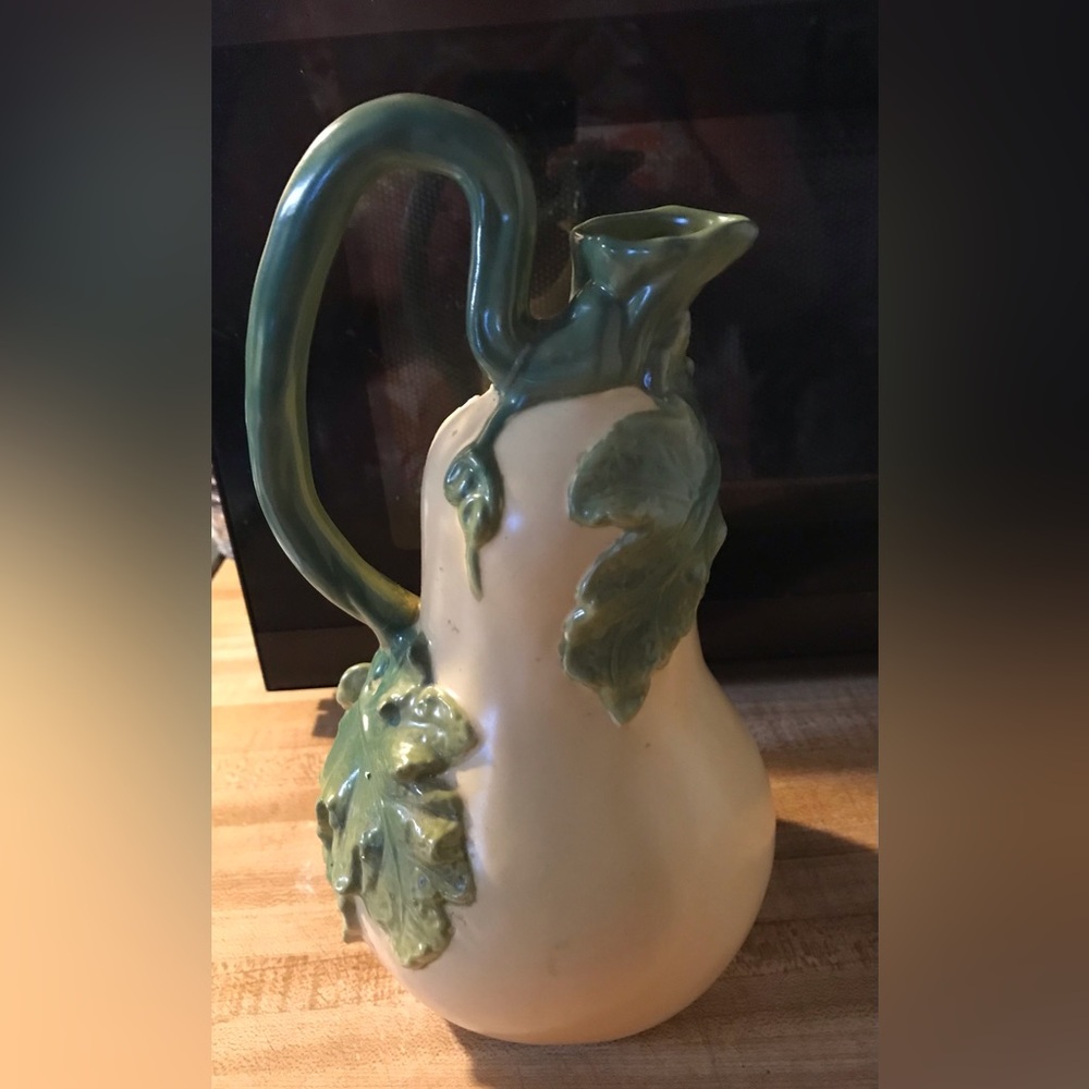 Vintage Yellow Gourd Pitcher by Blue Sky - Unique Versatile Retro Planter orVase